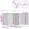 vidaXL Dog Cage with Roof Silver 400 x 200 x 258 cm Steel and PE
