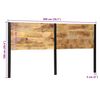 vidaXL Headboard 200 cm Solid Wood Mango and Iron