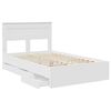 vidaXL Bed Frame with Drawer White 120 x 200 cm Engineer Wood