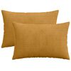 vidaXL Cushion Cover 2 pcs HEERLEN Yellow 30 x 50 cm Corduroy
