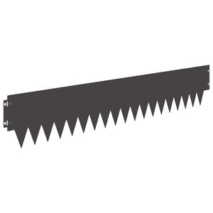 vidaXL Lawn Edging 30 pcs 103 x 20 cm Steel Black