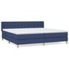 vidaXL Box Spring Bed with Mattress Blue 200x200 cm Fabric