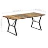 vidaXL Dining Table 180x90x76 cm Solid Reclaimed Wood
