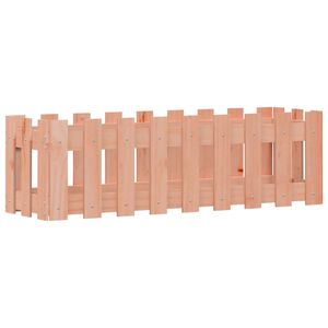 vidaXL Garden Raised Bed with Fence Design 100x30x30 cm Solid Wood Douglas