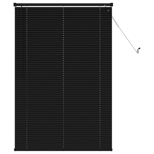 vidaXL Venetian Blind Manual Adjustable Black 150 x 70 cm PVC