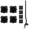 vidaXL Furniture Rollers 4 pcs with Lifter Black 13.5x13.5x4,2 cm 300 kg