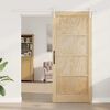 vidaXL Sliding Door Brown 93 x 211 cm Solid Pine Wood