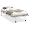 vidaXL Bed Frame without Mattress Foldable White 90x200 cm Steel