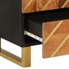 vidaXL Highboard Brown and Black 60x33.5x100 cm Solid Wood Mango