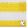 vidaXL Balcony Screen Yellow and White 90x500 cm HDPE