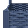 vidaXL Garden Planter with Trellis Blue Grey 80x80x136 cm PP