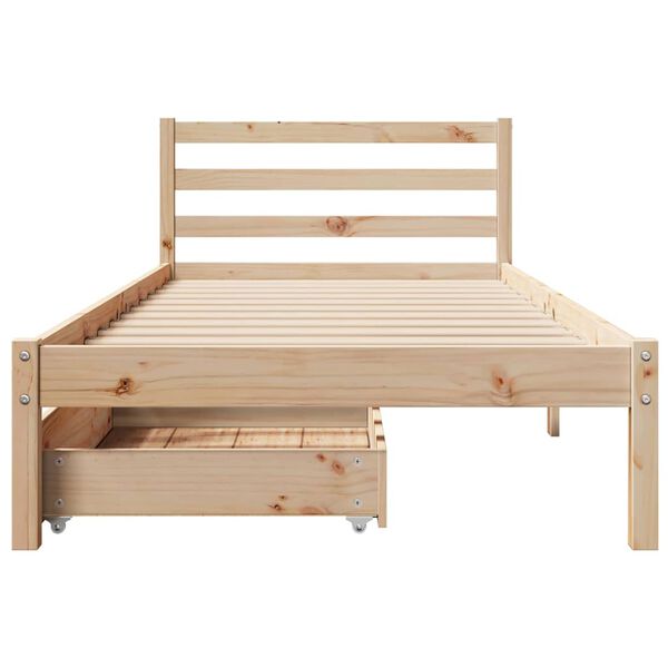 vidaXL Bed Frame without Mattress 90x190 cm Single Solid Wood Pine