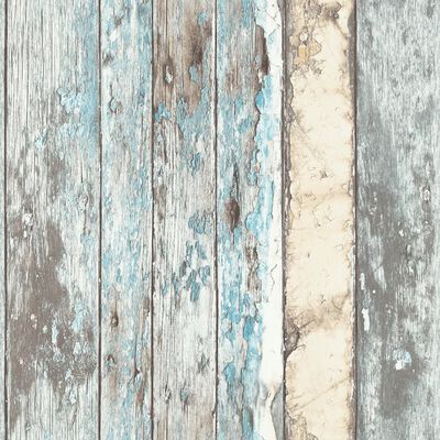 DUTCH WALLCOVERINGS Wallpaper Scrapwood Blue PE10012