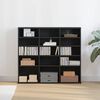 vidaXL CD Cabinet Black Oak 100x23x89.5 cm Engineered Wood