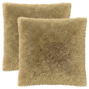 vidaXL Cushion with Pillow HEERLEN 2 pcs Light Grey PV Fleece