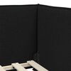 vidaXL Corner Bed Frame with Headboard Black 90 x 200 cm Fabric