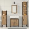 vidaXL Bathroom Furniture Set with Shelf 4 pcs Brown Engineered wood