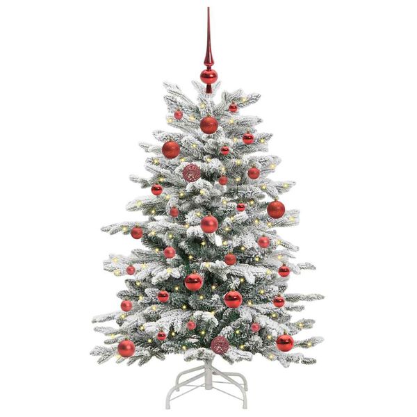 vidaXL Artificial Hinged Christmas Tree White 120 cm PE and PVC