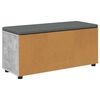vidaXL Hall Bench with Cushion Concrete Grey 100 x 38 x 46 cm