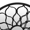 vidaXL Garden Mirror Black 40x3 cm Iron Round for Outdoor Use