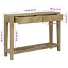 vidaXL Console Table Natural Grey 110 x 30 x 80 cm Solid Mango Wood
