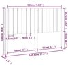 vidaXL Bed Headboard Black 145.5x4x100 cm Solid Wood Pine