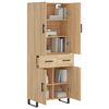 vidaXL Highboard Sonoma Oak 69.5x34x180 cm Engineered Wood