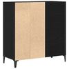 vidaXL Record Cabinet Black Oak 84.5 x 38 x 89 cm Engineered Wood
