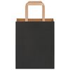 vidaXL Paper Bags 250 pcs with Handles Black 18x8x22 cm