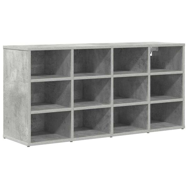vidaXL Shoe Cabinet Concrete grey 103 x 30 x 51 cm Engineered Wood