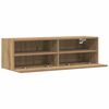 vidaXL TV Wall Cabinet Wall-mounted 2 pcs Artisan oak 100 x 30 x 30 cm