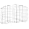 vidaXL Arched Gabion Basket 200x50x100/120 cm Galvanised Iron
