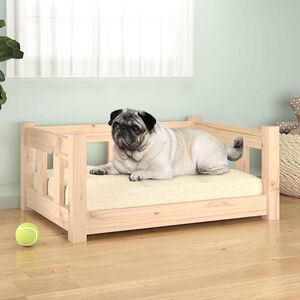 vidaXL Dog Bed 65,5x50,5x28 cm Solid Wood Pine