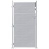 vidaXL Garden Gate 85 x 174 cm Stainless Steel Silver Lockable