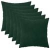 vidaXL Cushion with Pillow HEERLEN 6 pcs Dark Green Velvet