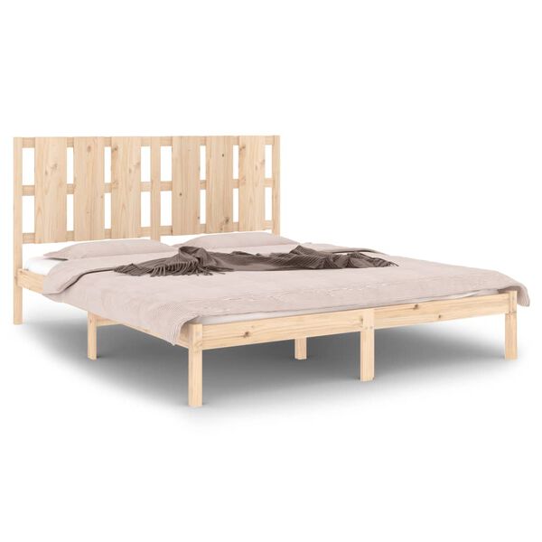 vidaXL Bed Frame without Mattress Pine 160x200 cm Solid Wood