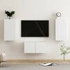 vidaXL 3 Piece TV Cabinet Set White Engineered Wood