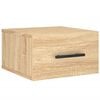 vidaXL Wall-mounted Bedside Cabinet Sonoma Oak 35x35x20 cm