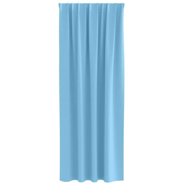 vidaXL Blackout Curtains with Rings 2 pcs Light Blue 260 x 140 cm