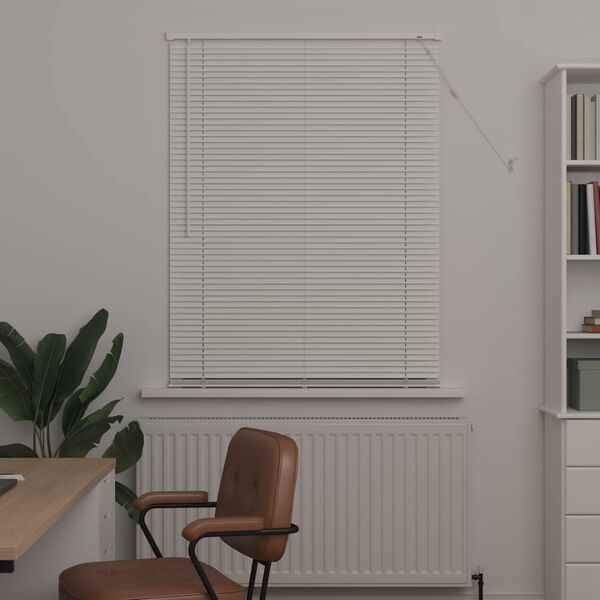 vidaXL Venetian Blind Manual Adjustable White 150 x 100 cm PVC