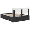 vidaXL Bed Frame with Headboard Black 160 x 200 cm Engineered Wood