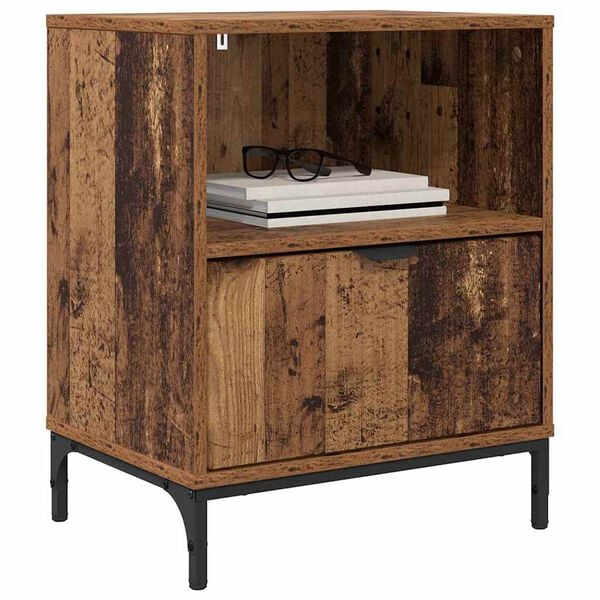 vidaXL Bedside Cabinet Old wood 49 x 36 x 61 cm Engineered wood