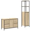 vidaXL Bathroom Furniture Set 2 pcs Sonoma Oak and Black