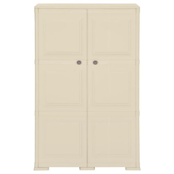 vidaXL Plastic Cabinet 79x43x125 cm Wood Design Angora White