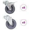 vidaXL 16 pcs Bolt Hole Swivel Casters 75 mm