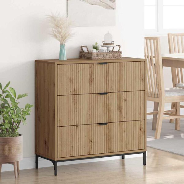 vidaXL Sideboard Artisan oak 79.5 x 33 x 82 cm Engineered wood