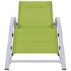 vidaXL Sun Loungers 2 pcs with Table Aluminium Green