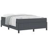 vidaXL Bed Frame with Mattress Dark Grey 140 x 200 cm Fabric