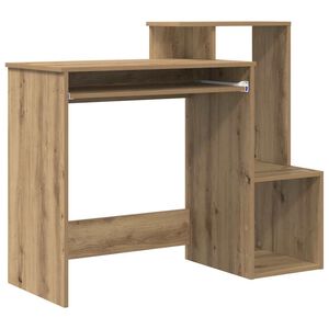 vidaXL Desk with Drawer Artisan Oak 106 x 41 x 88.5 cm Engineered Wood
