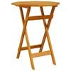 vidaXL Folding Garden Table &Oslash;60x75 cm Solid Wood Acacia